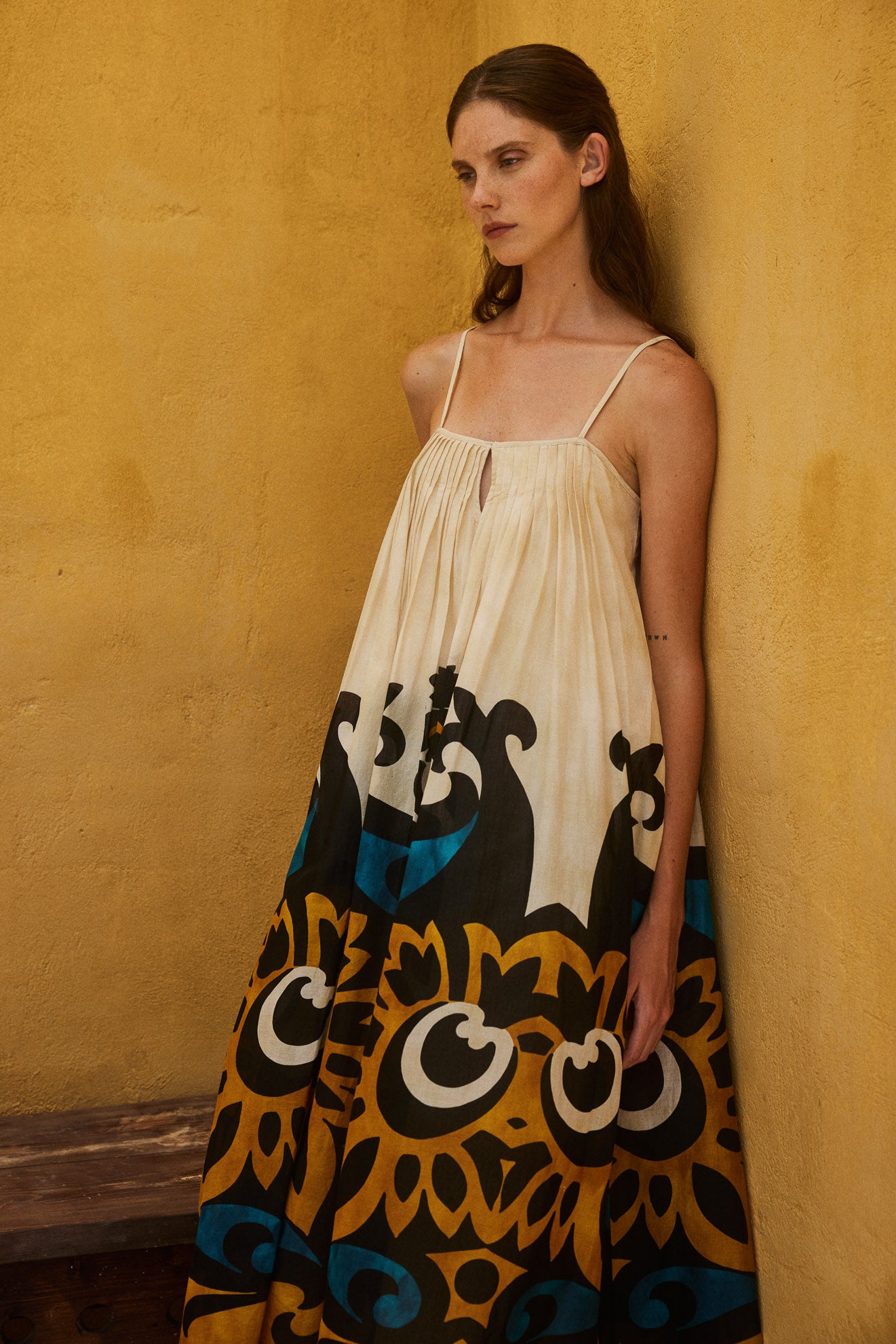 Warmth Spagetti Strap Maxi Cotton Dress