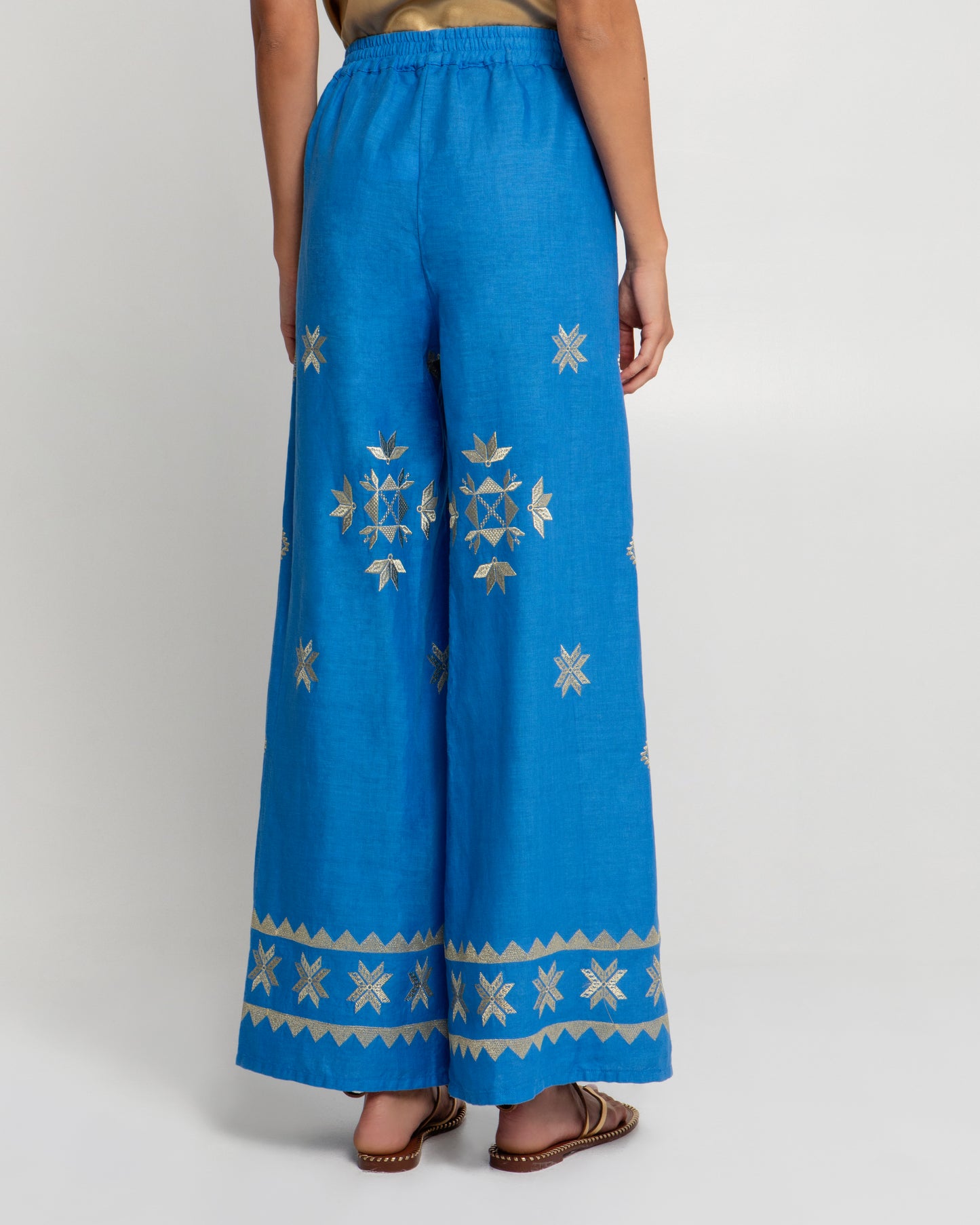 Lefkada Elastic Waist Linen Pants