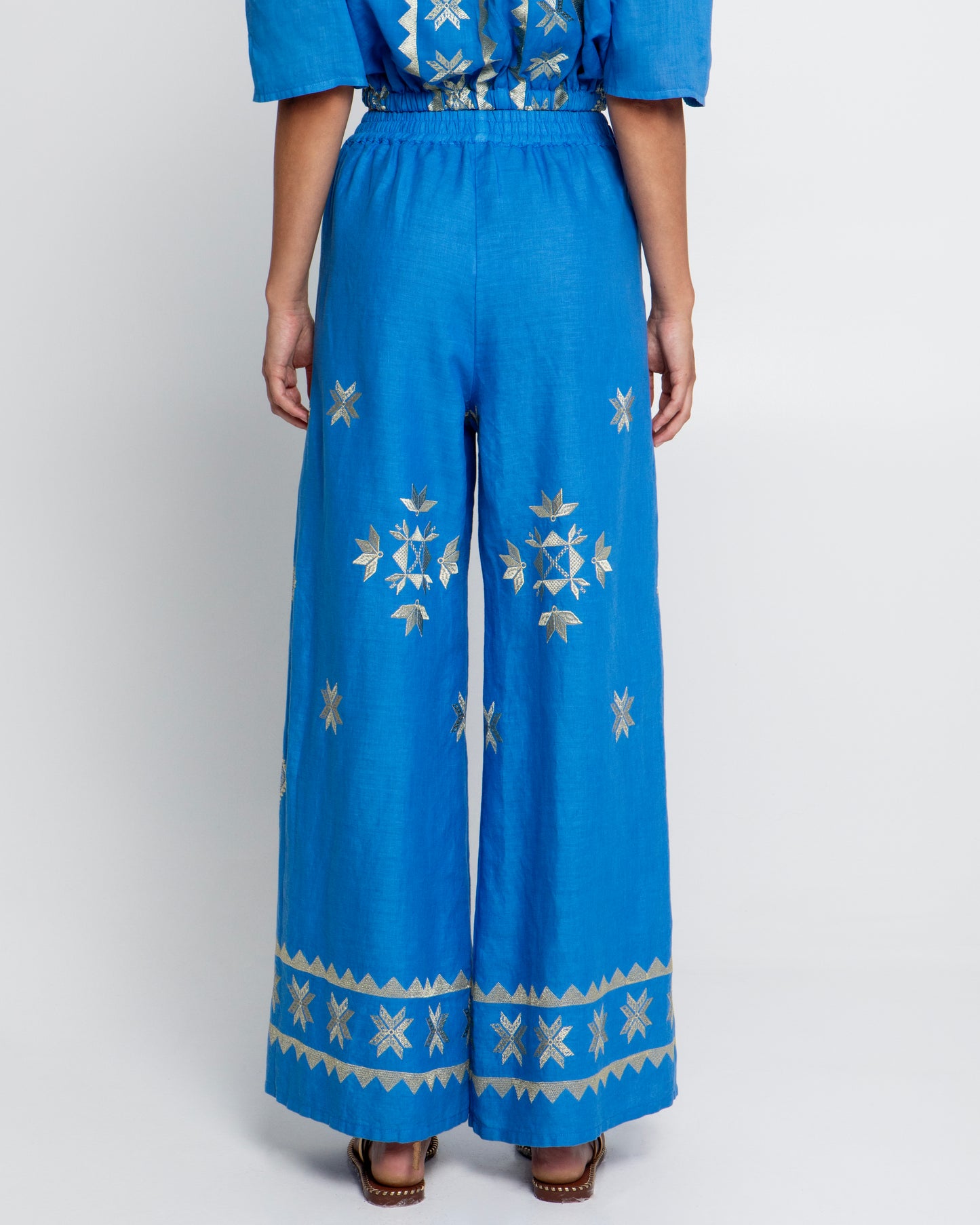 Lefkada Elastic Waist Linen Pants