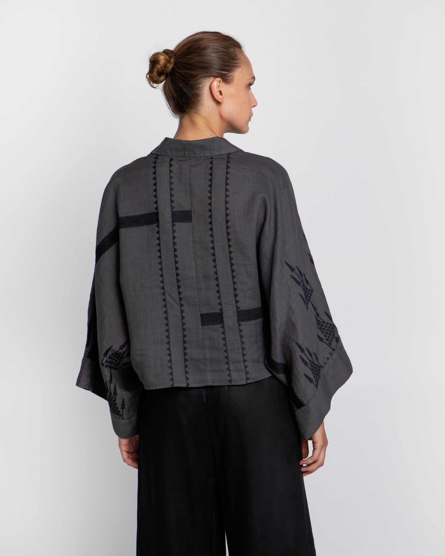 Roots Black Button Down Shirt