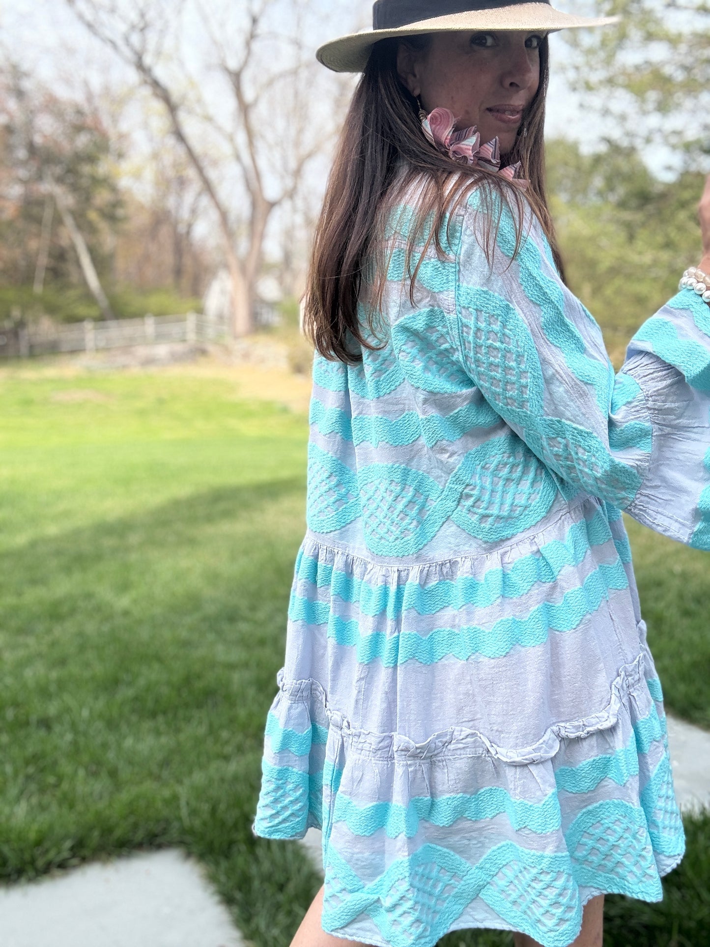 Hydra Long Sleeve Mini Dress