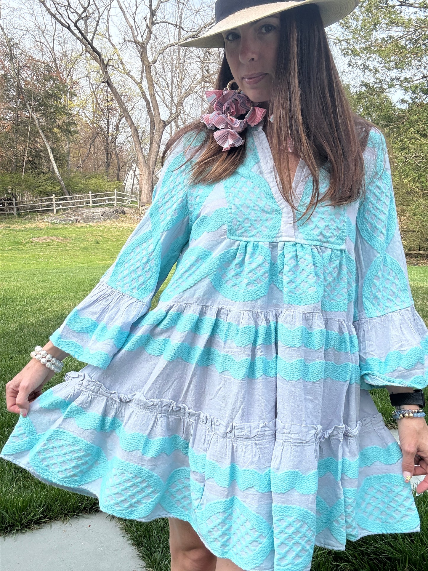 Hydra Long Sleeve Mini Dress