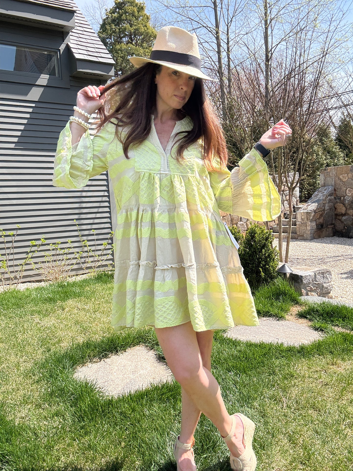 Hydra Long Sleeve Mini Dress