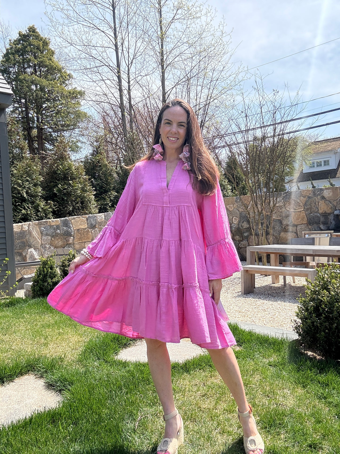 Layla Long Sleeve Cotton Dress
