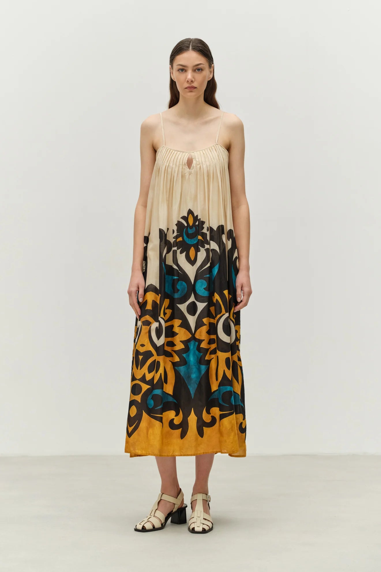 Warmth Spagetti Strap Maxi Cotton Dress