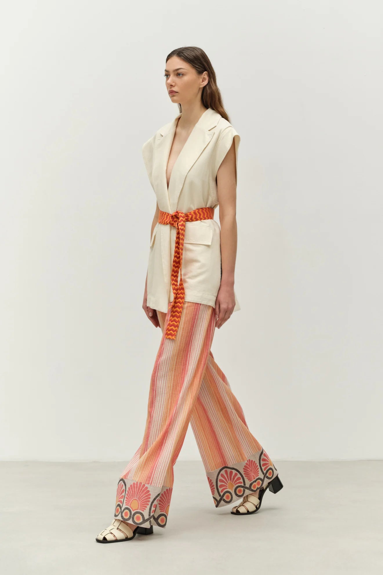 Laughlin Sleeveless Jacquard Jacket