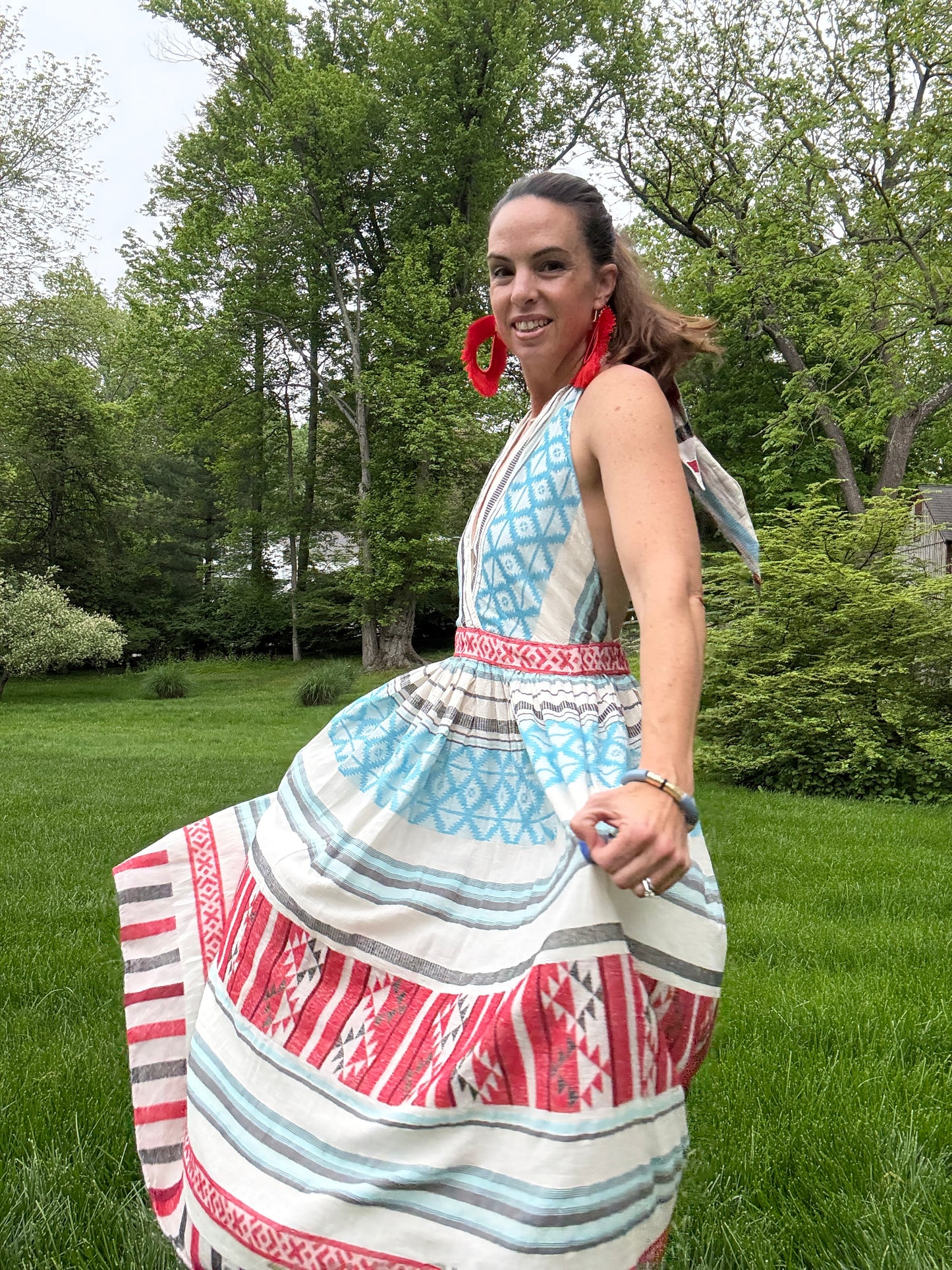Elena Halter Midi Dress