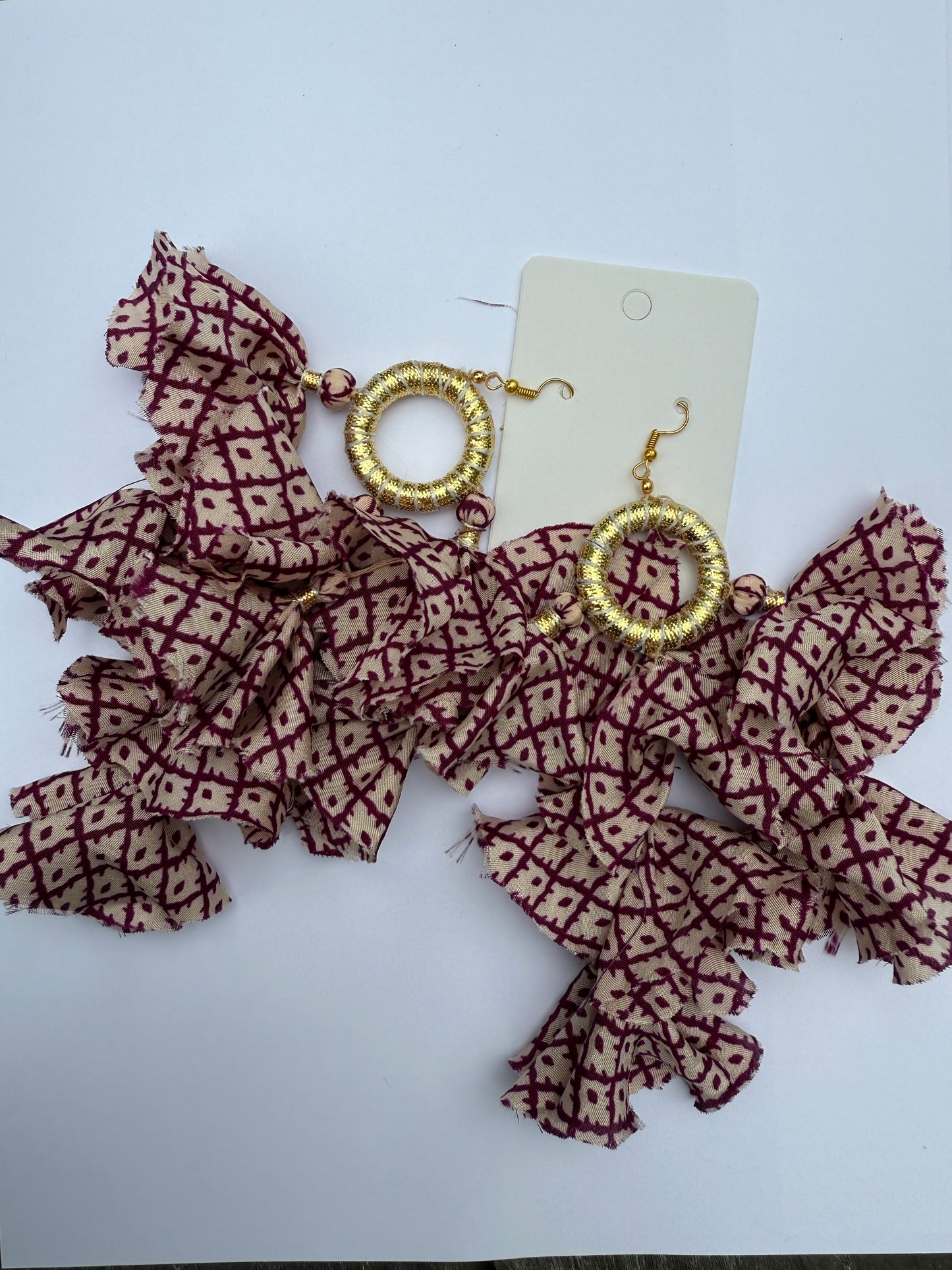Silk Sari Tassel Earrings