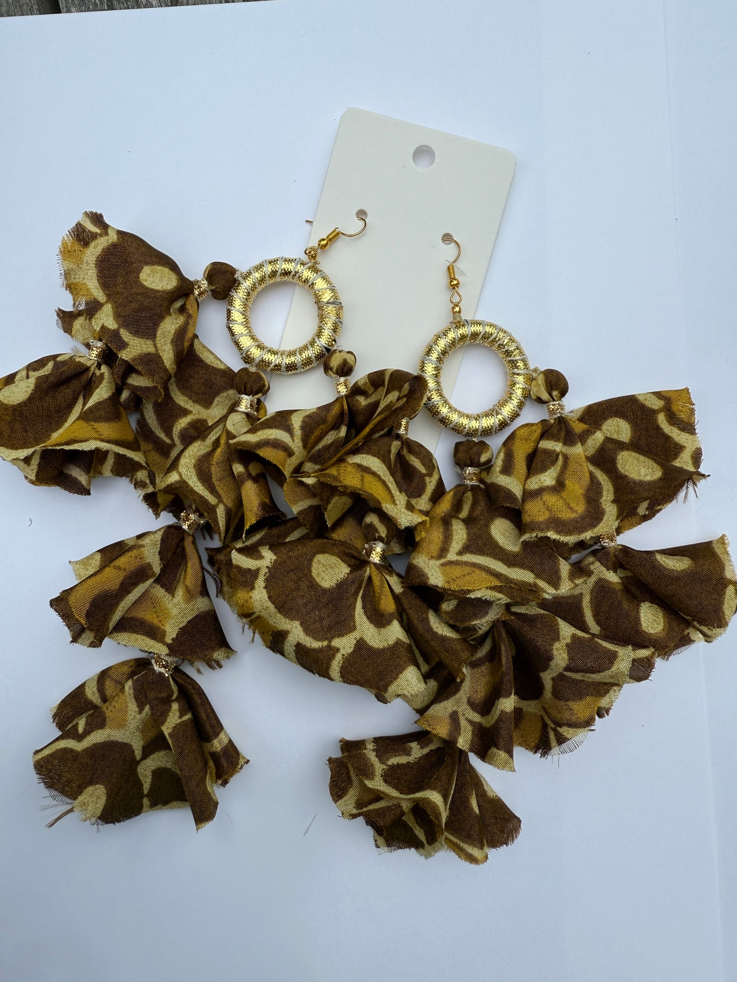 Silk Sari Tassel Earrings