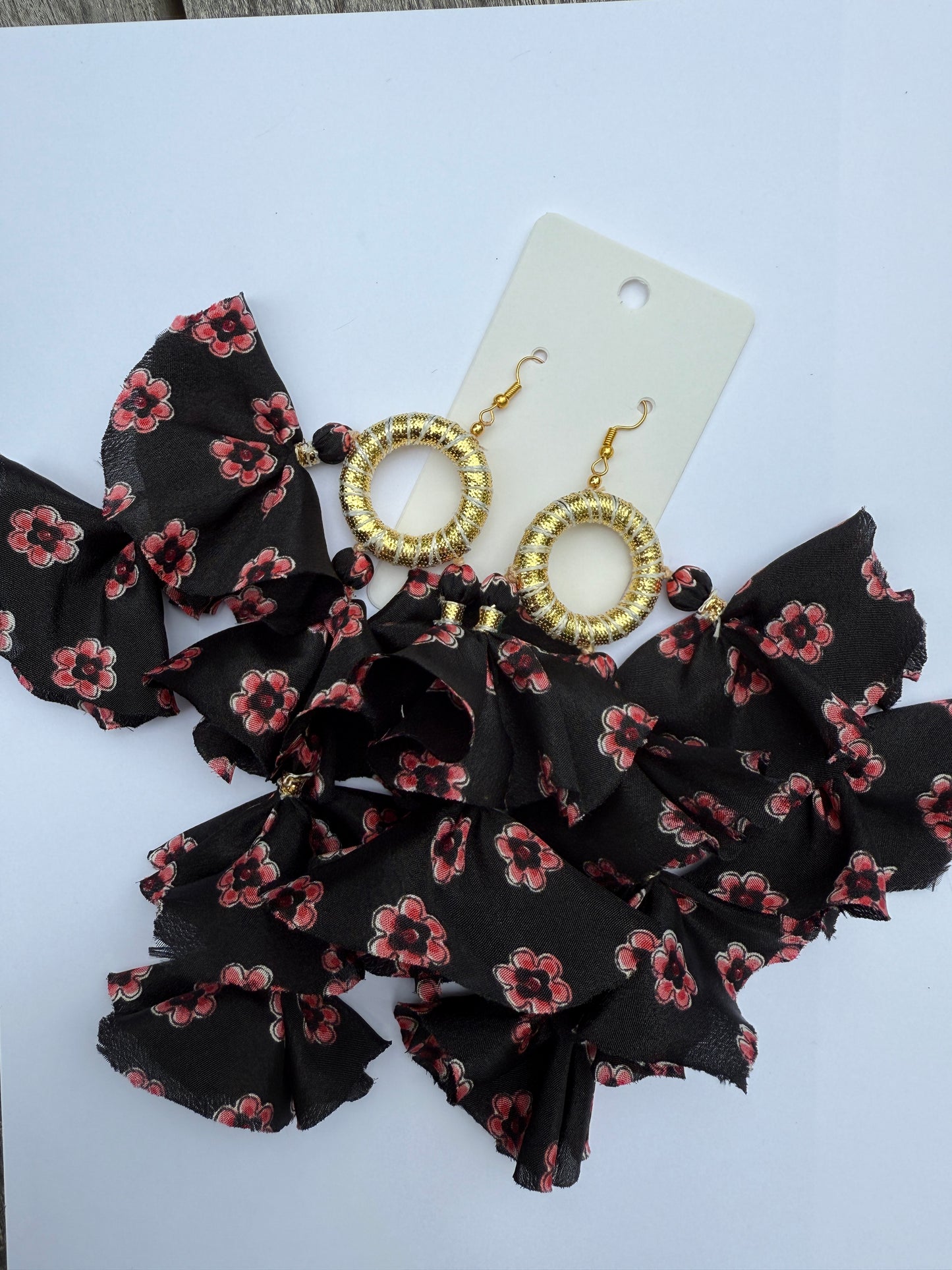 Silk Sari Tassel Earrings