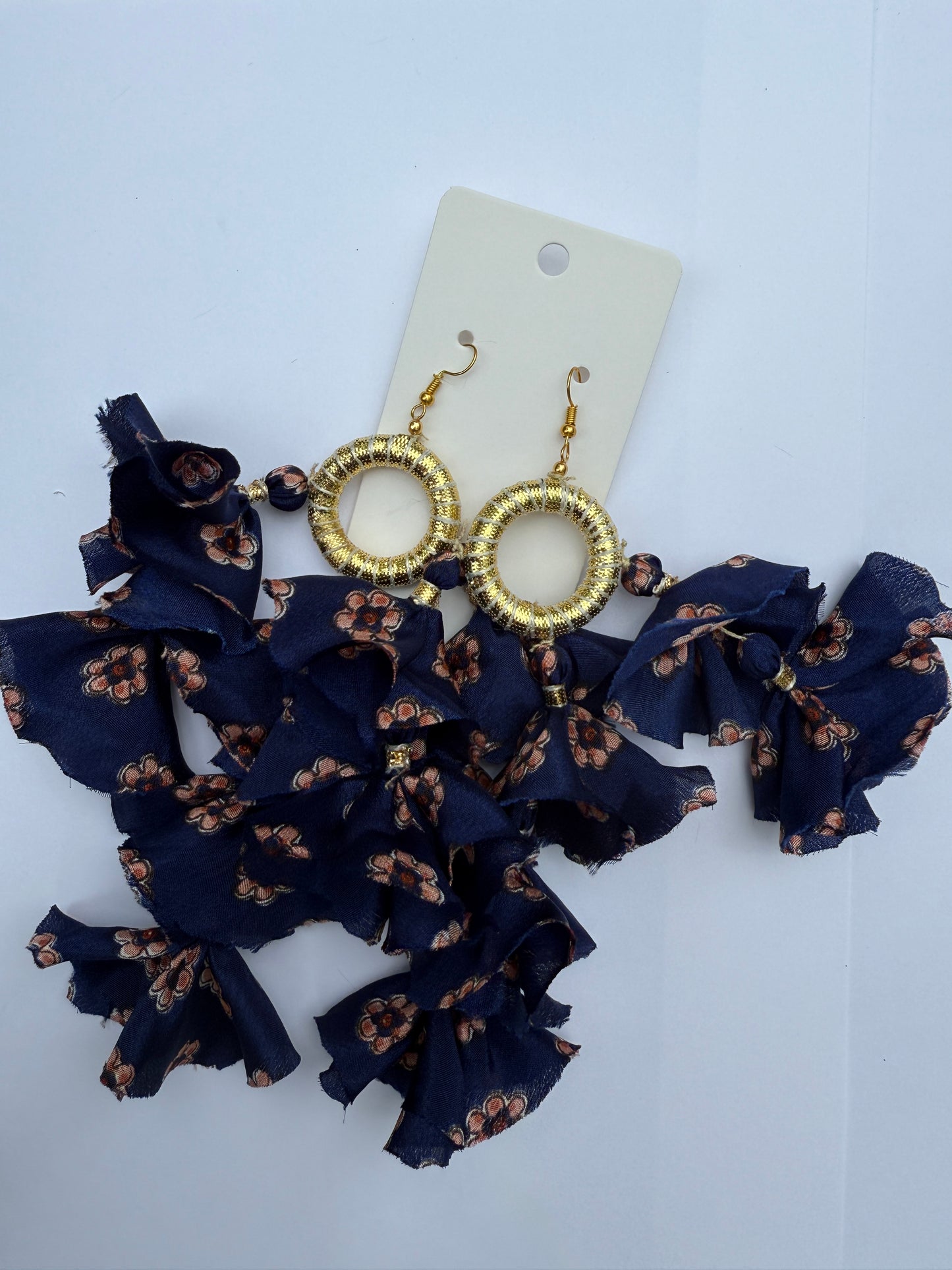 Silk Sari Tassel Earrings