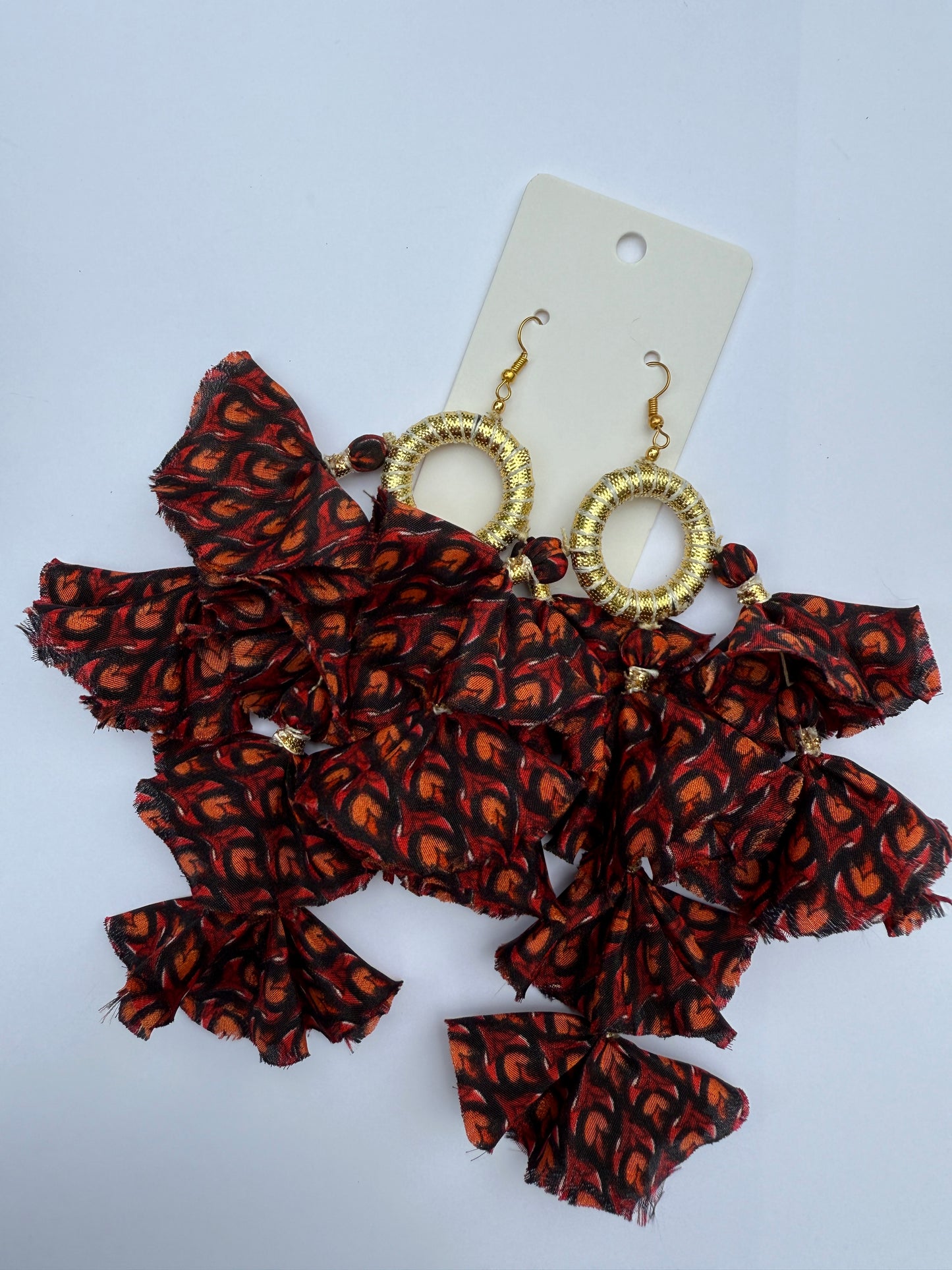 Silk Sari Tassel Earrings
