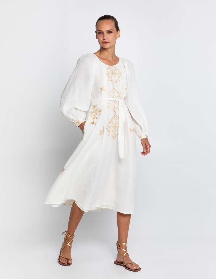 Lefkada Midi Dress with Belt