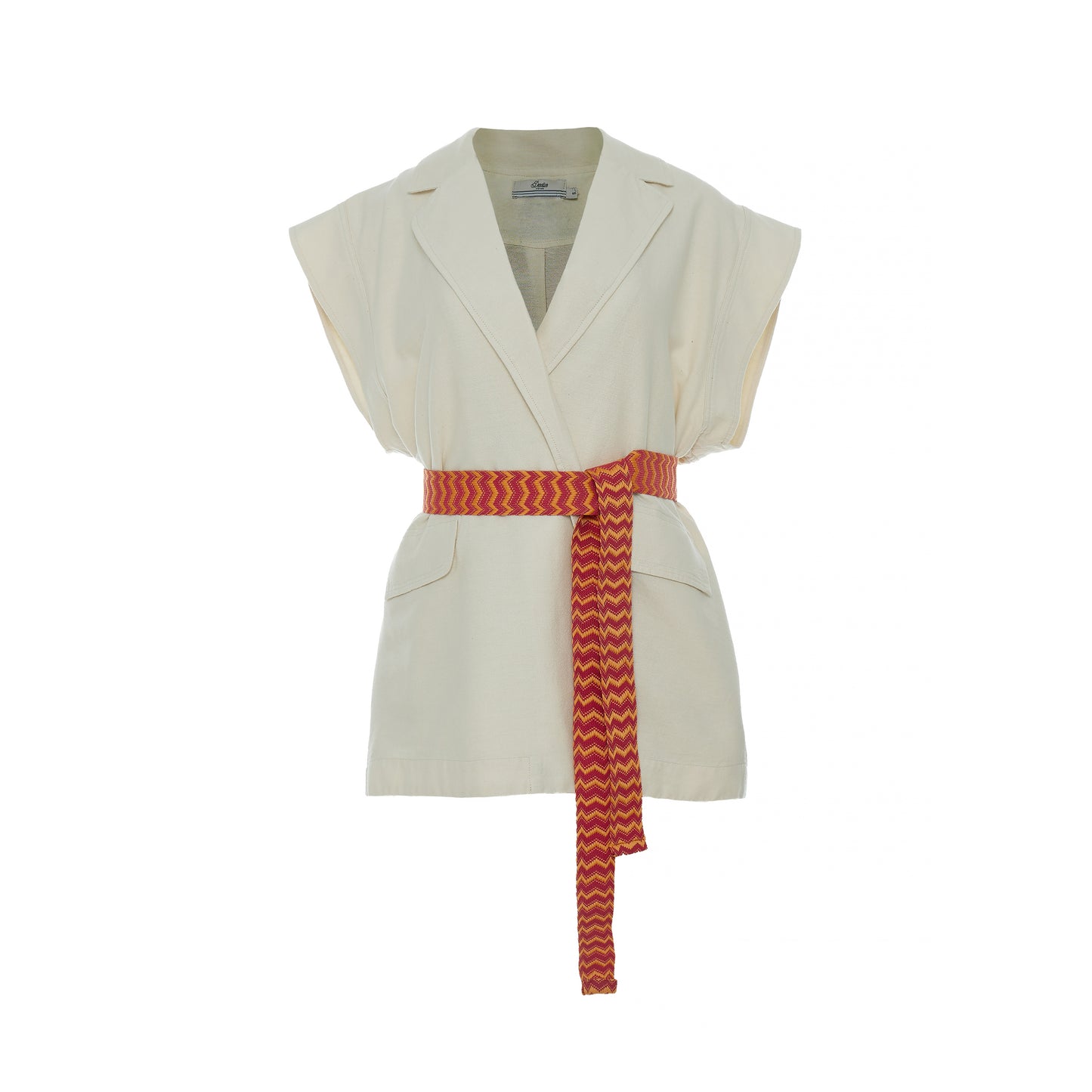 Laughlin Sleeveless Jacquard Jacket