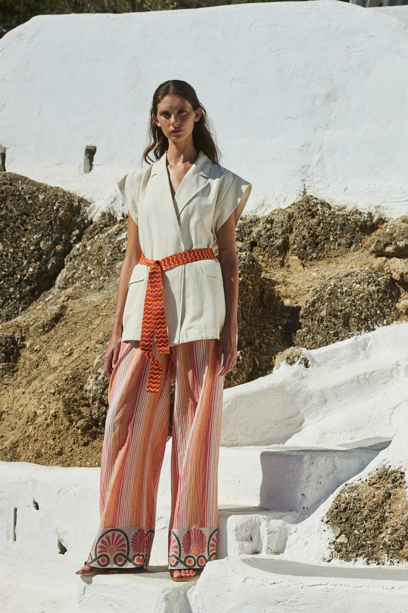 Laughlin Sleeveless Jacquard Jacket