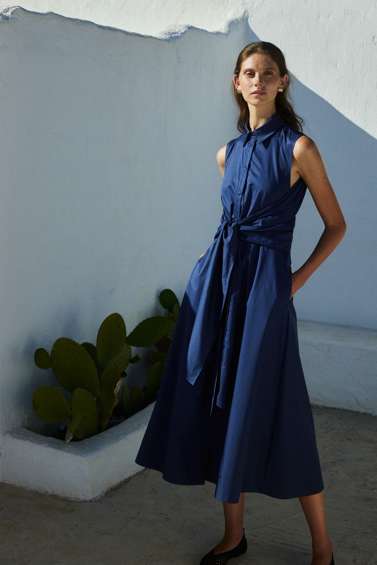 Eros Sleevles Shirt Dress