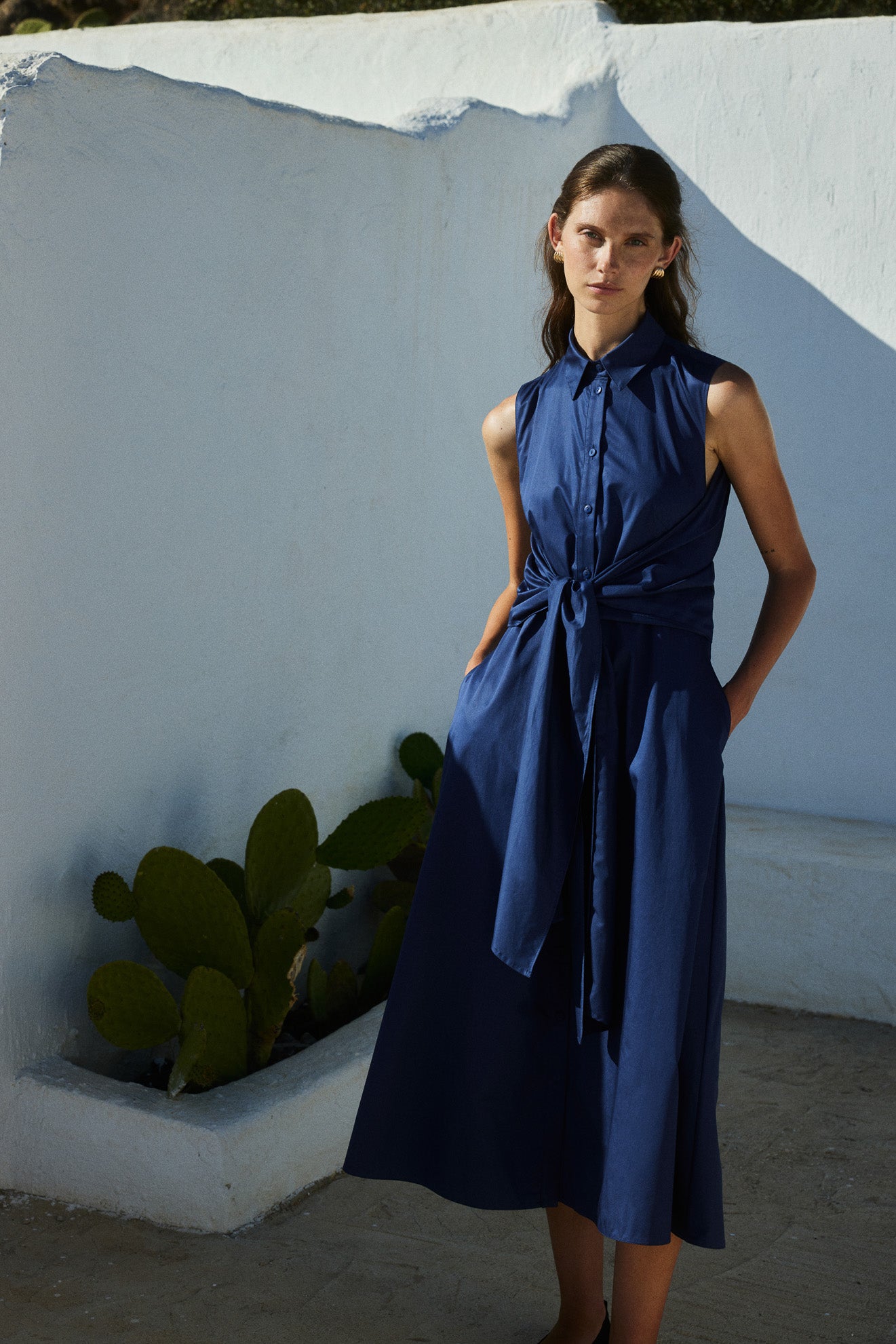 Eros Sleevles Shirt Dress