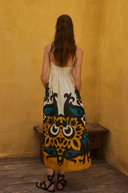 Warmth Spagetti Strap Maxi Cotton Dress