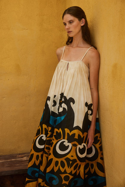 Warmth Spagetti Strap Maxi Cotton Dress