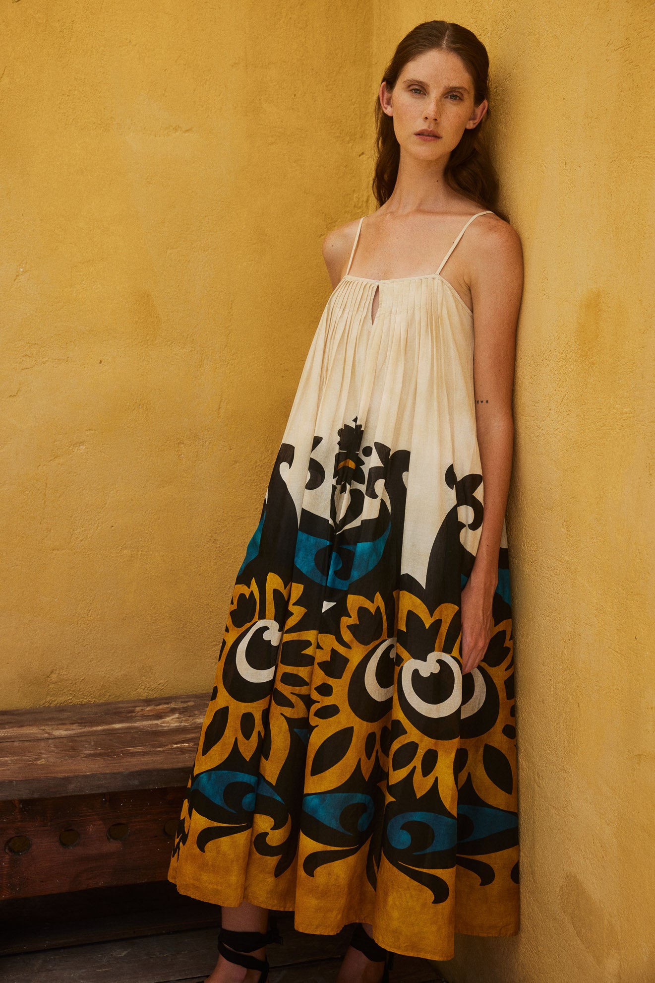 Warmth Spagetti Strap Maxi Cotton Dress