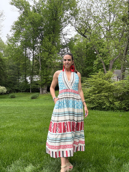 Elena Halter Midi Dress