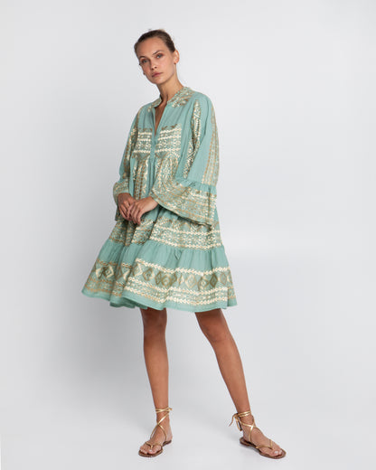 Adrianne Short Ruffle Sleeve Dress