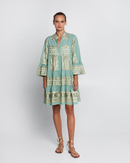 Adrianne Short Ruffle Sleeve Dress