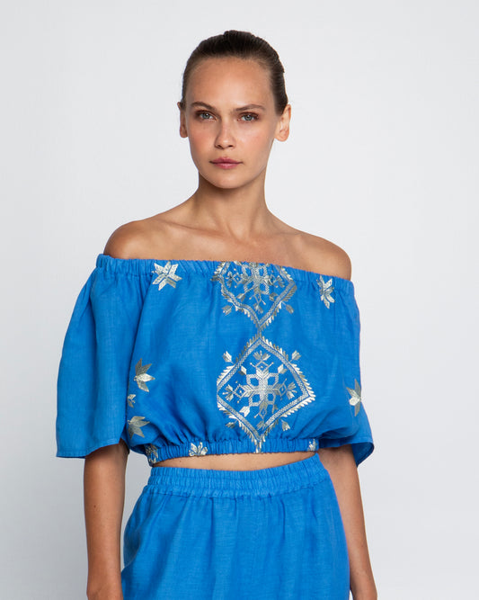 Lefkada Off Shoulder Crop Top