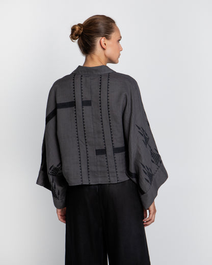Roots Black Button Down Shirt