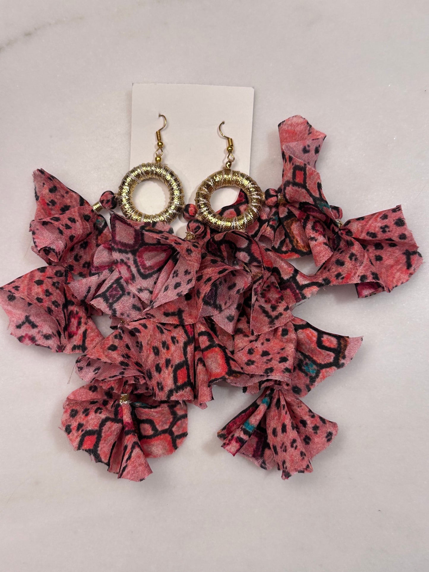 Silk Sari Tassel Earrings