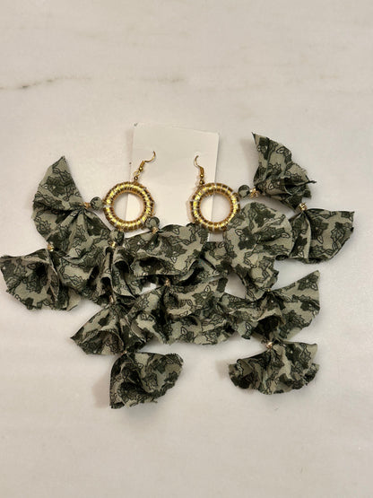 Silk Sari Tassel Earrings