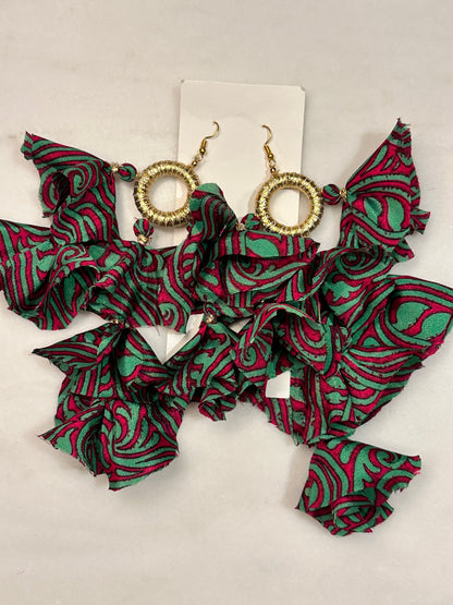 Silk Sari Tassel Earrings