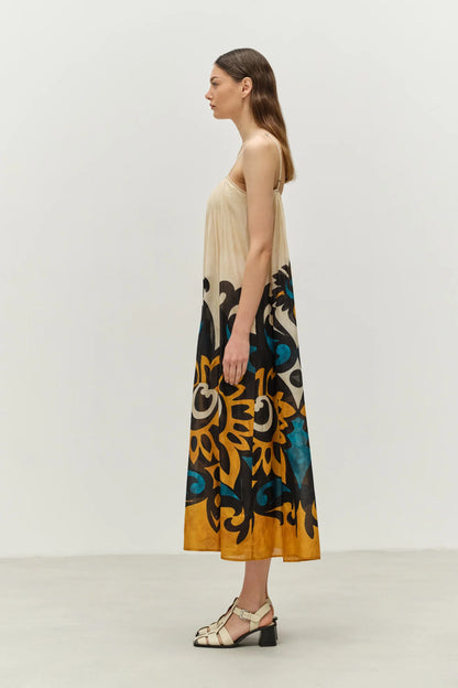 Warmth Spagetti Strap Maxi Cotton Dress