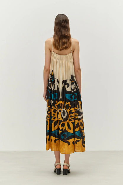 Warmth Spagetti Strap Maxi Cotton Dress