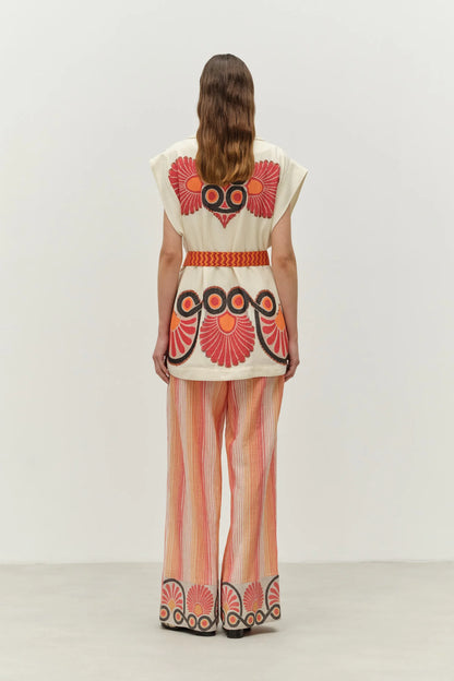 Laughlin Sleeveless Jacquard Jacket
