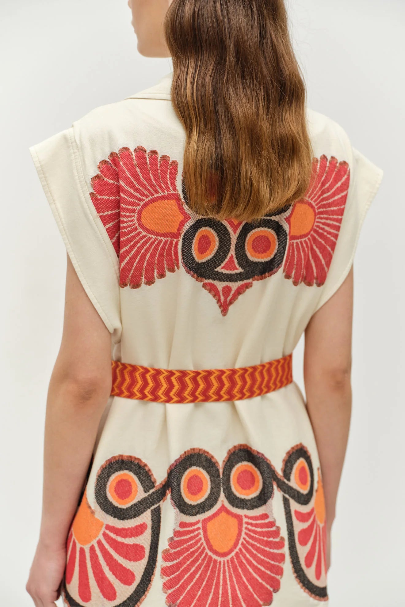 Laughlin Sleeveless Jacquard Jacket