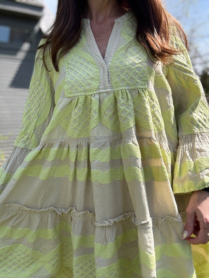 Hydra Long Sleeve Mini Dress