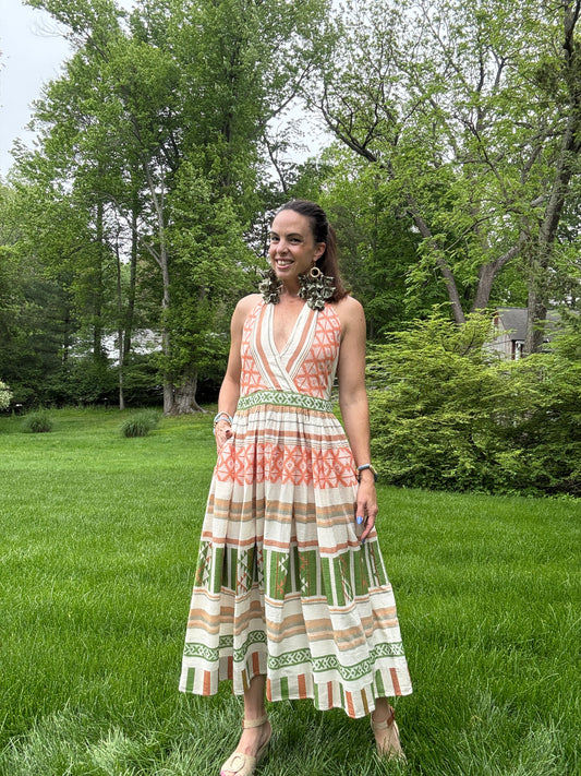 Elena Halter Midi Dress