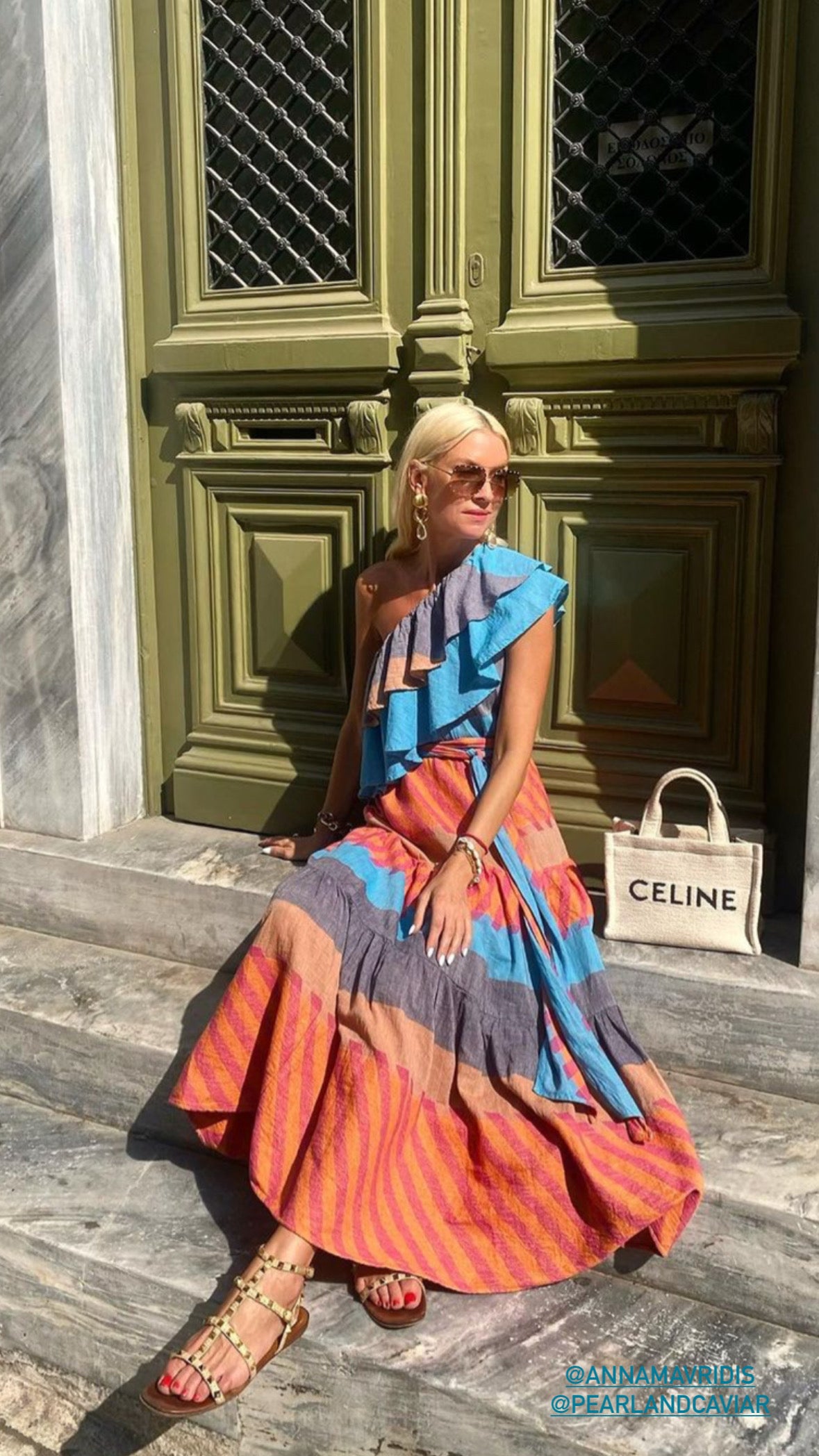 Cora Ruffled One Shoulder Maxi Dress