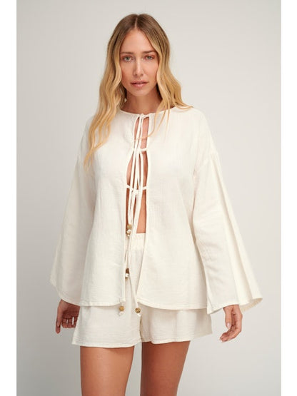Iralika Tie Front Top