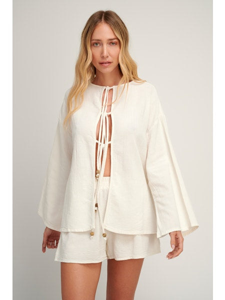 Iralika Tie Front Top