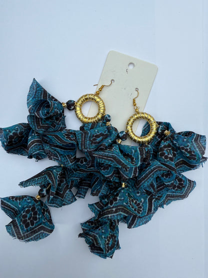 Silk Sari Tassel Earrings