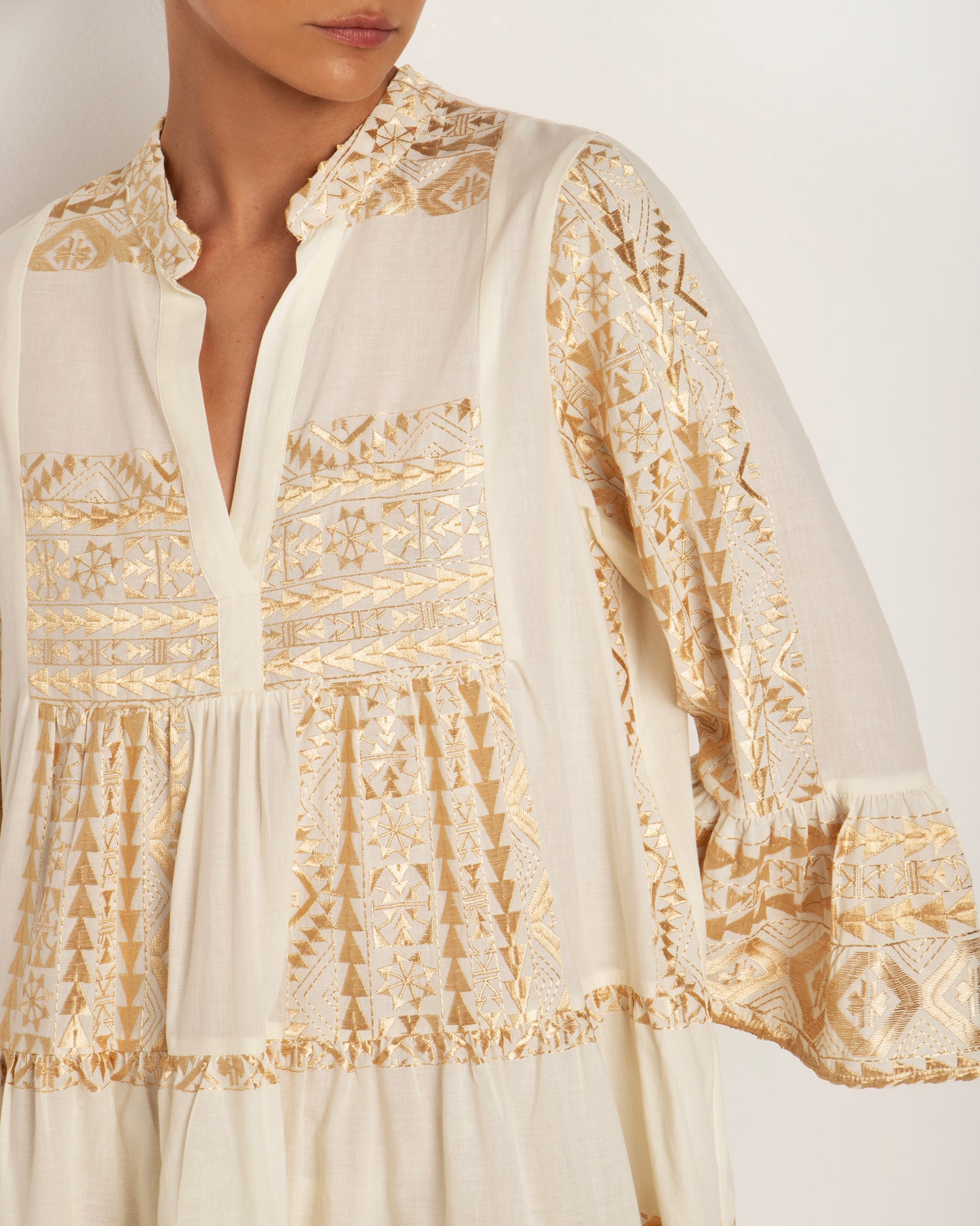 Adrianne Short Ruffle Sleeve Dress