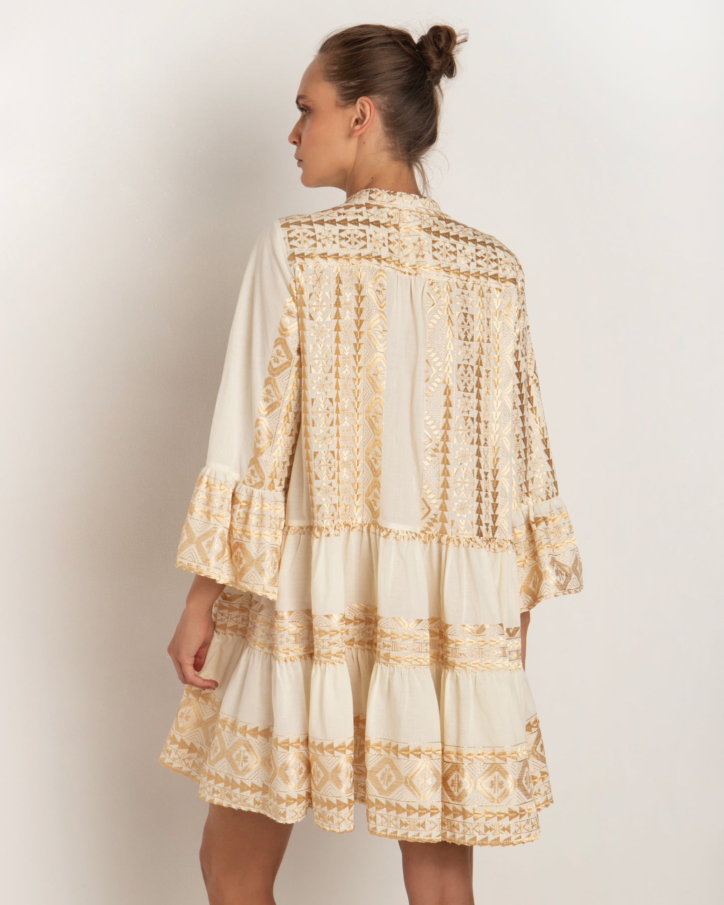Adrianne Short Ruffle Sleeve Dress