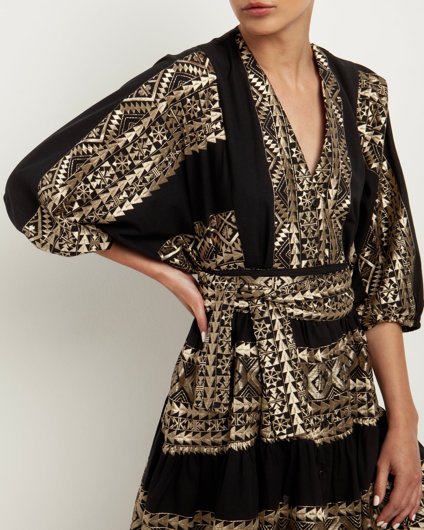 Chemisier Short Sleeve belted dress