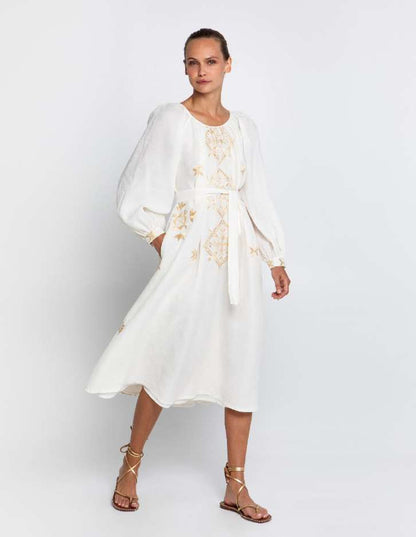 Lefkada Midi Dress with Belt